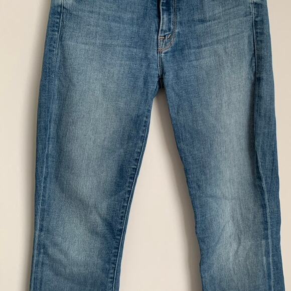 Mother Denim The Looker Ankle Fray Jean One Smart Cookie Blue Womens Size 26 - Picture 11 of 16